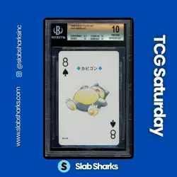 1999 POKEMON GOLD POKER SET #143 SNORLAX BGS 10 - Image 1