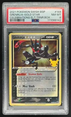 2019-2023 Pokemon SWSH Black Star Promos Greninja #SWSH144 PSA 8 - Image 1