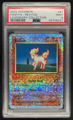 2002 Pokemon Legendary Collection Ponyta Reverse Holo #87/110 PSA 9 - Image 1