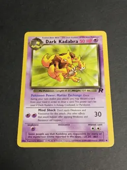 Pokemon Abra 49/82, Dark Kadabra 39/82 Team Rocket Non Holo - Image 5