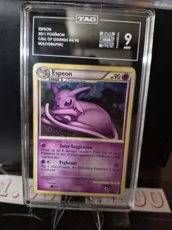 2011 POKEMON CALL OF LEGENDS ESPEON #4 HOLO TAG 9 MINT #T4252622 - Image 1
