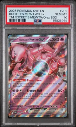 ROCKET'S MEWTWO EX #205 PSA 10 • 2025 Black Star Promo Pokemon GEM MINT SVP EN - Image 1