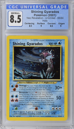 Pokemon CGC 8.5 NM/Mint+ 2001 Neo Revelation Shining Gyarados (PSA, BGS) - Image 1