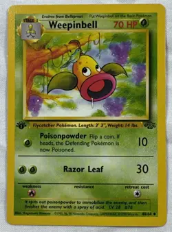 Pokemon TCG Weepinbell Jungle 1st Edition 48/64 WotC NM - Image 1