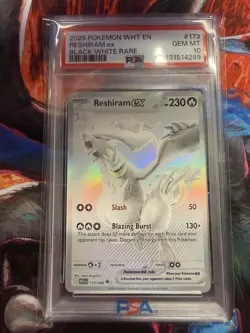 Pokemon 2025 Reshiram ex 173/086 Black White Rare White Flare GEM MINT PSA 10 - Image 1