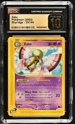 CGC Pristine 10 Xatu 35/144 Skyridge Pokemon 2003 - Image 1