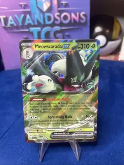 Pokemon Meowscarada EX Double Rare Holo Paldea Evolved 015/193 NM - SV02 - Image 1