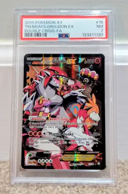 2015 Pokemon-Team Magma's Groudon EX Double Crisis Holo (Graded PSA 7) - Image 1