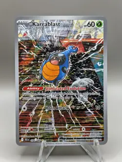 Pokemon TCG Karrablast 094/086 Illustration Rare Holo Sv: Black Bolt English NM - Image 1
