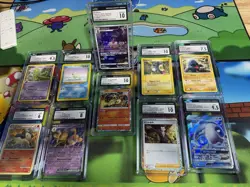 Pokemon TCG Lot Of 10 Cgc Graded Slabs - Image 1