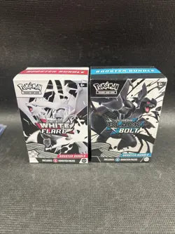 Pokemon TCG Black Bolt and White Flare Booster Bundle Set of 2 New/Sealed - Image 1