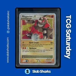 2008 POKEMON DIAMOND & PEARL LEGENDS AWAKENED #145/146 RHYPERIOR LV.X HOLO - Image 1