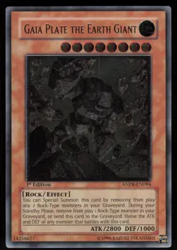 Gaia Plate the Earth Giant ANPR-EN094 1st Edition EURO Ultimate Rare Yu-Gi-Oh - Image 1