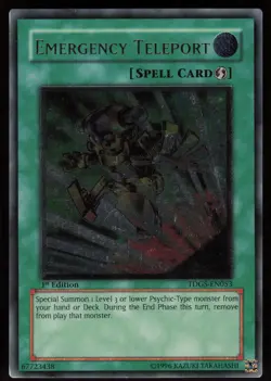 Emergency Teleport TDGS-EN053 Ultimate Rare 1st Edition EURO Yu-Gi-Oh - Image 1