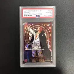 One Piece Card Game Japanese SP OP09-004 SR Shanks 3rd Anniversary Gold PSA 10 - Image 1