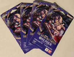 Lot Of 4x One Piece OP14 Sleeved Booster Packs - The Azure Sea’s Seven - English - Image 1