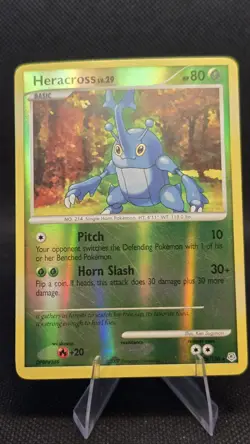 Heracross 28/130 Diamond & Pearl Reverse Holo Rare Pokemon Card TCG - Image 1