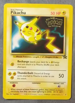 WOTC Black Star Promotional Pokemon Card Pikachu #4 - Image 1