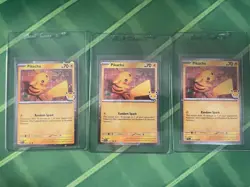 A set of 3 Pikachu Pokemon Day 2026 Promo Cards 051/162, US Seller - Image 1