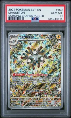 2024 POKEMON CENTER SVP EN MAGNETON SURGING SPARKS PC ETB STAMPED PROMO PSA 10 - Image 1