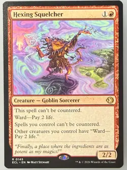 Magic the Gathering Lorwyn Eclipsed - Hexing Squelcher 145 - Image 1