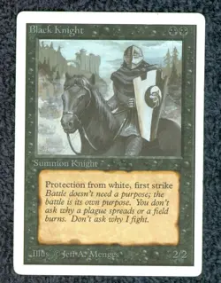 BLACK KNIGHT UNLIMITED uncommon Magic the Gathering - Image 1