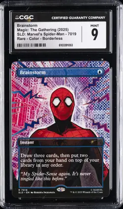 2025 MAGIC: THE GATHERING RARE COLOR BORDERLESS #7019 BRAINSTORM CGC 9 - Image 1