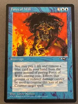 Force of Will MTG Alliances—Unplayed Near Mint—Vintage Magic: the Gathering - Image 1