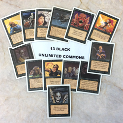 13 UNLIMITED BLACK COMMONS Magic the Gathering NM-LP-MP - Image 1