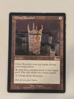 MTG Grim Monolith Urza's Legacy Regular LP w/some play wear - Image 1