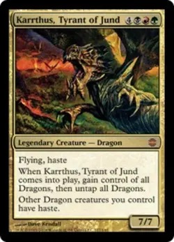 MTG Karrthus, Tyrant of Jund, Heavy Play, English Alara Reborn - Image 1