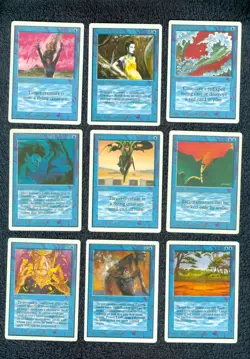 ALL 15 UNLIMITED BLUE COMMONS Magic the Gathering NM-LP-MP - Image 2