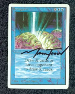 BRAINGEYSER UNLIMITED rare Magic the Gathering Signed - Image 1