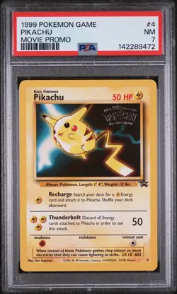 1999 POKEMON GAME MOVIE PROMO #4 PIKACHU PSA 7 - Image 1