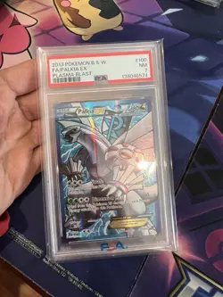 2013 POKEMON B&W PLASMA BLAST #100 FULL ART/PALKIA EX PSA 7 - Image 1