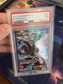 2013 POKEMON B&W PLASMA BLAST #100 FULL ART/PALKIA EX PSA 7 - Image 2