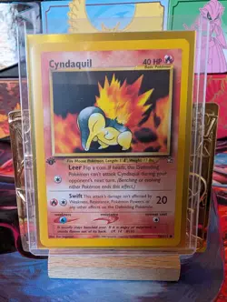 1st Edition Neo Genesis Cyndaquil 56/111 - Vintage Pokemon TCG 2000 WOTC - Image 1