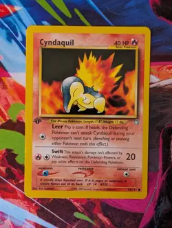 1st Edition Neo Genesis Cyndaquil 56/111 - Vintage Pokemon TCG 2000 WOTC - Image 2