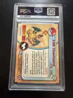 1999 Topps Pokemon Charizard #6 TV Series PSA 8 - Image 3