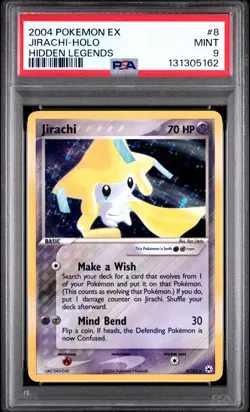 2004 POKEMON EX HIDDEN LEGENDS #8 JIRACHI-HOLO PSA 9 - Image 1