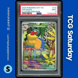 2025 POKEMON WHITE FLARE #132/086 ARCHEOPS ILLUSTRATION RARE PSA 9 - Image 1