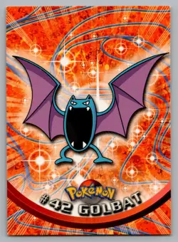1999 TOPPS TV POKEMON CARDS 1ST PRINTING- BLUE TOPPS LOGO GOLBAT #42 - Image 1