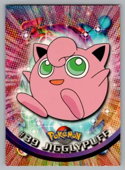1999 TOPPS TV POKEMON CARDS 1ST PRINTING- BLUE TOPPS LOGO JIGGYPUFF #39 - Image 1