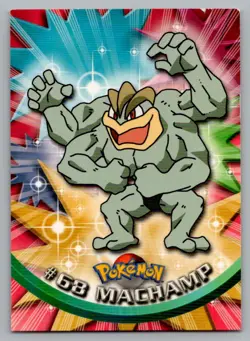 1999 TOPPS TV POKEMON CARDS 1ST PRINTING- BLUE TOPPS LOGO MACHAMP #68 - Image 1