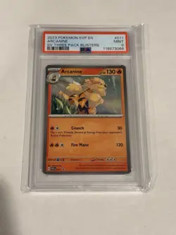 Pokemon Arcanine 011 SV Scarlet & Violet Promo Holo PSA 9 2023 - Image 1
