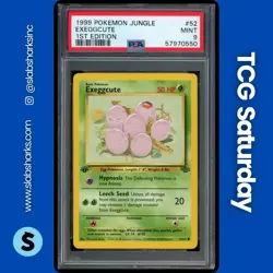 1999 POKEMON JUNGLE 1ST EDITION #52/64 EXEGGCUTE PSA 9 - Image 1
