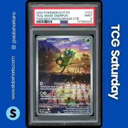 2023 POKEMON SV BLACK STAR PROMO TWILIGHT #123 TEAL MASK OGERPON ETB PROMO PSA 9 - Image 1