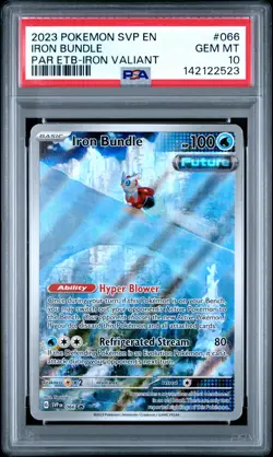 2023 POKEMON SVP EN-SV BLACK STAR PROMO #066 IRON BUNDLE PSA 10 - Image 1