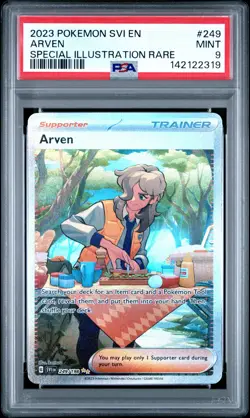 2023 POKEMON SVI EN-SCARLET & VIOLET SPECIAL ILLUSTRATION RARE #249 ARVEN PSA 9 - Image 1