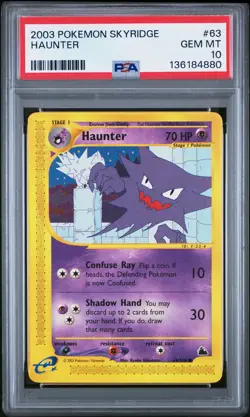 2003 POKEMON SKYRIDGE #63 HAUNTER PSA 10 - Image 1